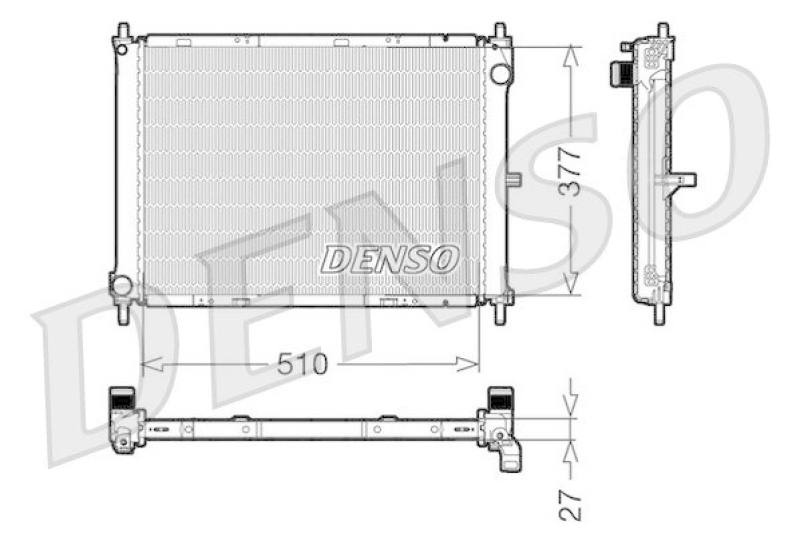DENSO DRM46003 K&uuml;hler RENAULT CLIO III (BR0/1, CR0/1) 1.2 16V (BR02, BR0J, BR11, CR02, CR0J, CR11) (2005 - )