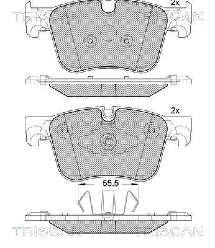 TRISCAN 8110 28063 Bremsbelag Vorne f&uuml;r Psa