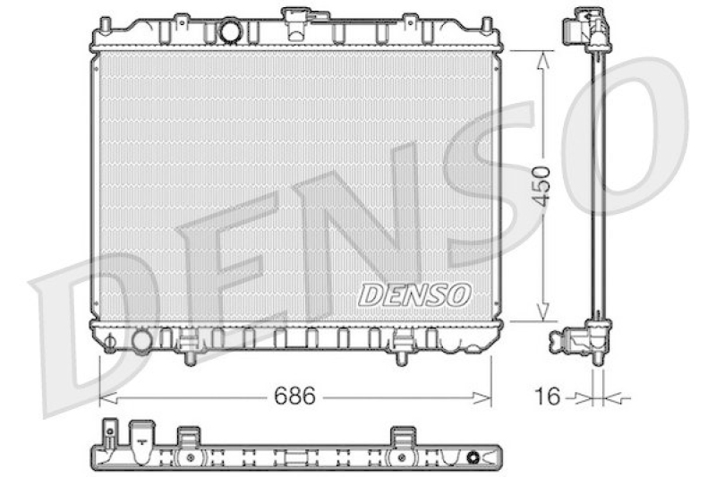DENSO DRM46004 K&uuml;hler NISSAN X-TRAIL (T30) 2.5 4x4 (2002 - )