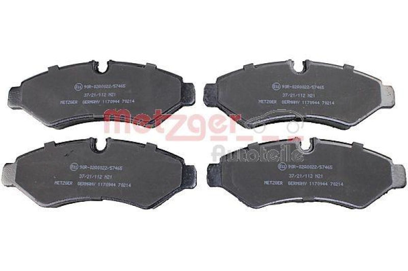 METZGER 1170944 Bremsbelagsatz, Scheibenbremse WVA 20 747