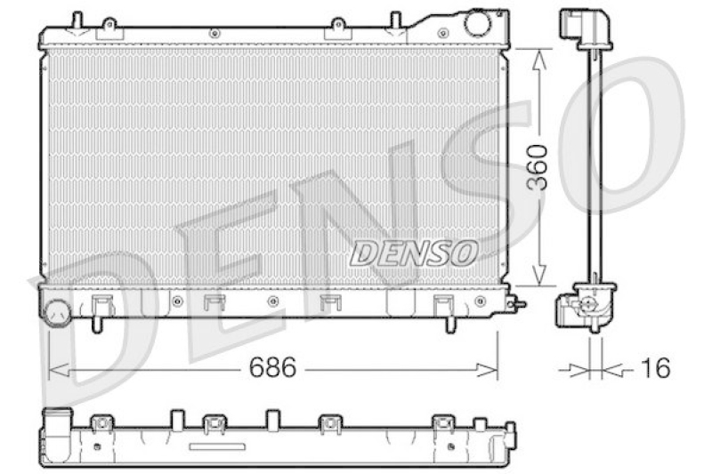 DENSO DRM36004 K&uuml;hler SUBARU FORESTER (SG) 2.0 X (2005 - )