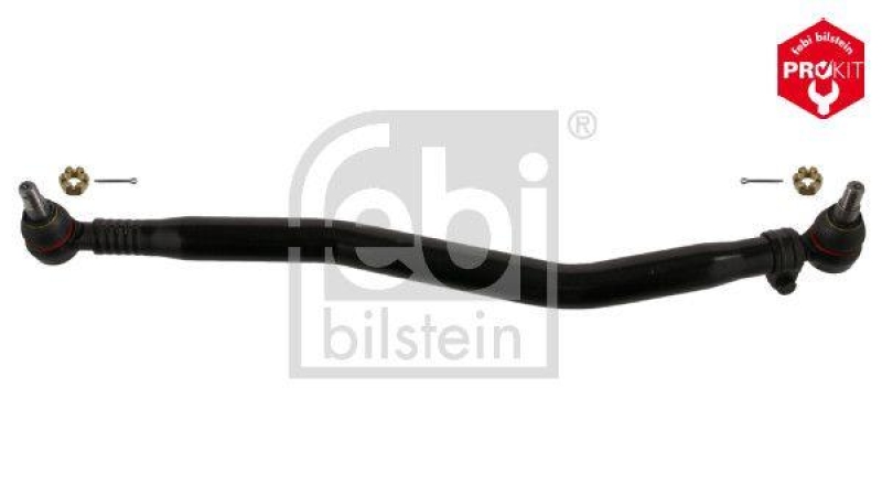 FEBI BILSTEIN 39118 Lenkstange mit Kronenmuttern und Splinten, vom Lenkgetriebe zur 1. Vorderachse für Volvo