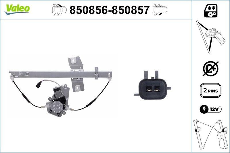 VALEO 850856 Fensterheber vorne links JEEP CHEROKEE