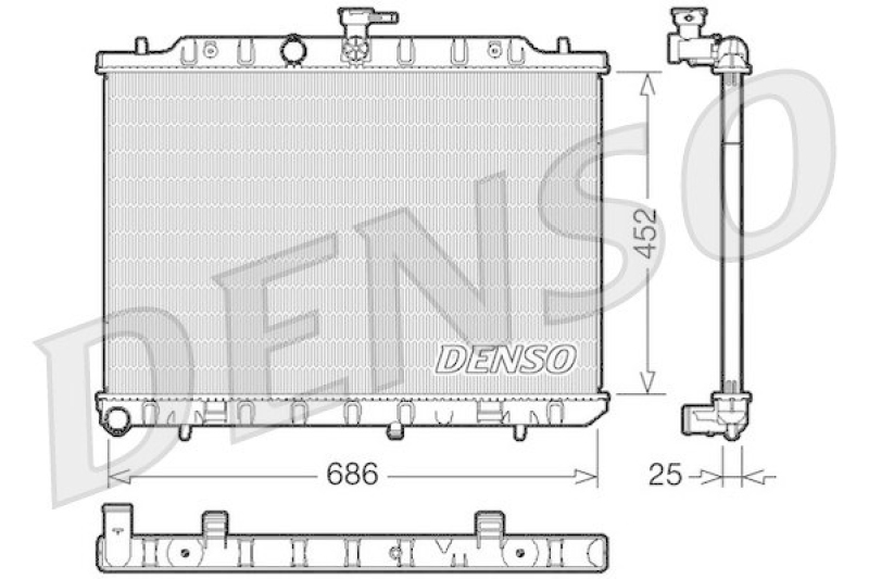 DENSO DRM46007 K&uuml;hler NISSAN X-TRAIL (T31) 2.0 dCi (2007 - )