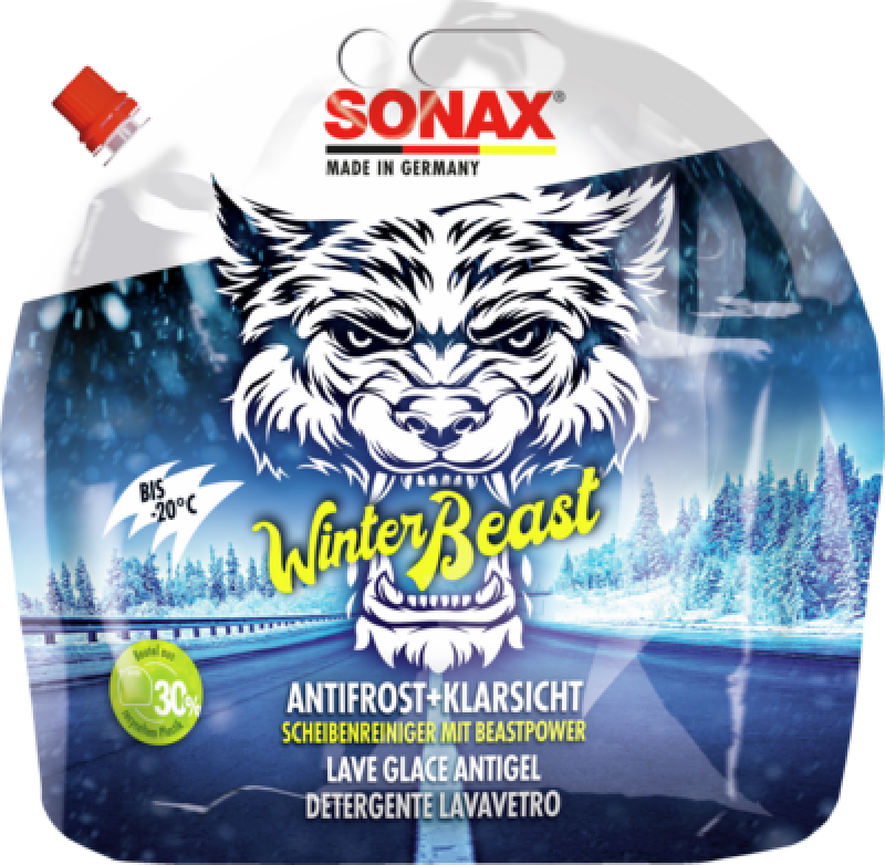 SONAX 01354410 Winterbeast Antifrost + KlarSicht bis -20°C 3L