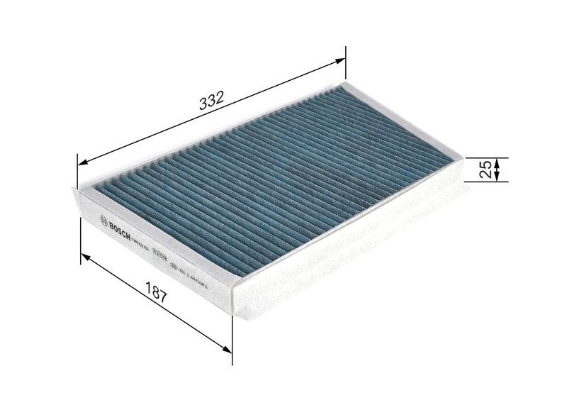 BOSCH 0 986 628 503 Filter Innenraumluft FILTER+