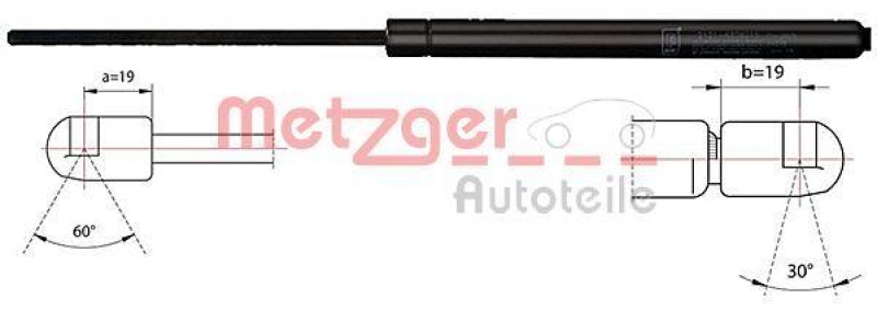 METZGER 2110516 Gasfeder, Koffer-/Laderaum für OPEL
