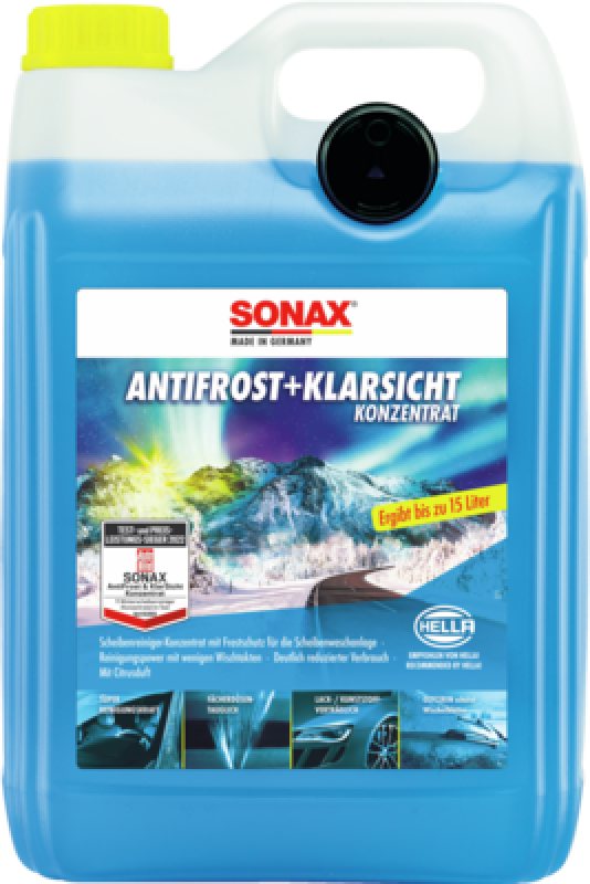 4x SONAX 03325050 Antifrost + Klarsicht Konzentrat Citrus 5L