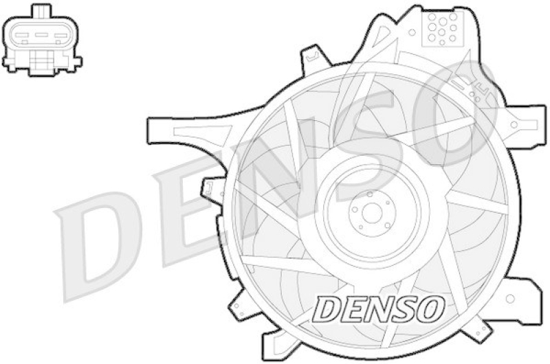 DENSO DER20012 K&uuml;hlerl&uuml;fter OPEL CORSA C (F08, F68) 1.7 DTI (2000 - 2009)