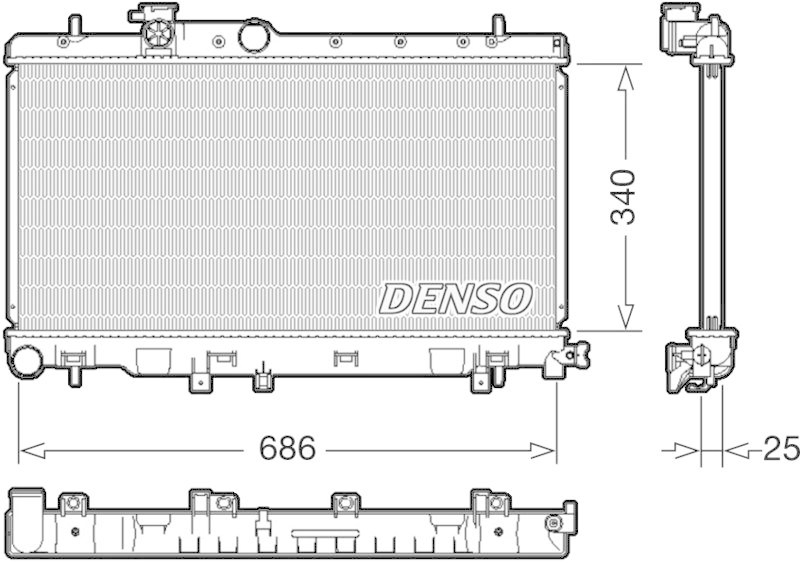 DENSO DRM36020 K&uuml;hler SUBARU IMPREZA Estate (GG) 2.0 WRX Turbo AWD 12/2002->