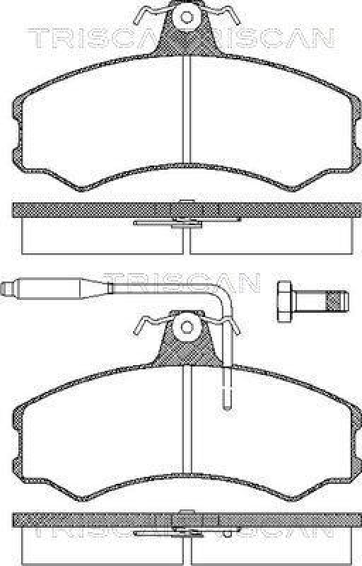 TRISCAN 8110 10792 Bremsbelag Vorne f&uuml;r Citroen, Peugeot