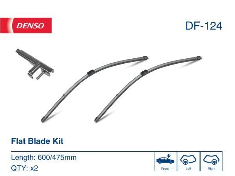 DENSO DF-124 Wischer Flat Blade Kit BMW 3 (E90)