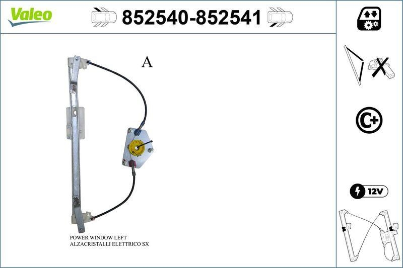 VALEO 852540 Fensterheber Komfortfunktion Hinten/L.