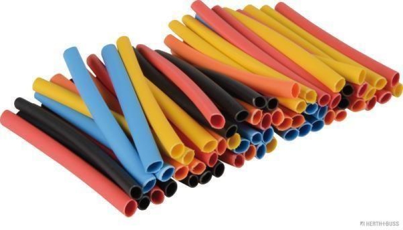 HERTH+BUSS 51273026 Wärmeschrumpfschlauch 2,4 / 1,2 mm, 2:1, Inhalt 60 Stück, 50mm