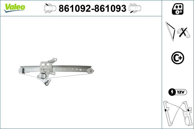 VALEO 861092 Fensterheber nur mit Komfort RL