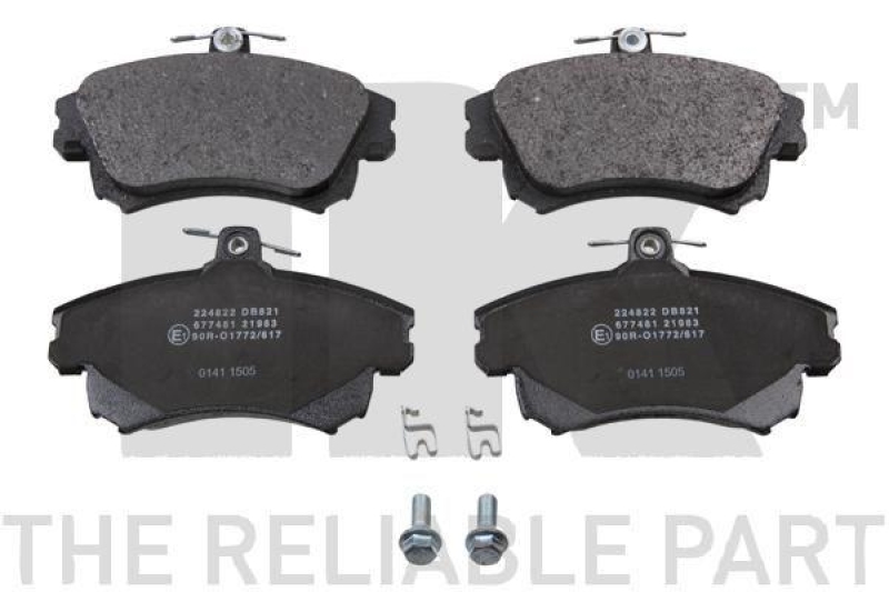 NK 224822 Bremsbelagsatz, Scheibenbremse f&uuml;r MITSUBISHI, SMART, VOLVO