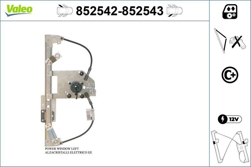 VALEO 852542 Fensterheber Komfortfunktion Hinten/L.