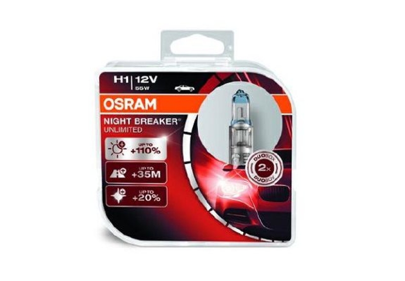 OSRAM 64150NBU-HCB Glühbirnen H1 NIGHT BREAKER UNLIMITED 55W