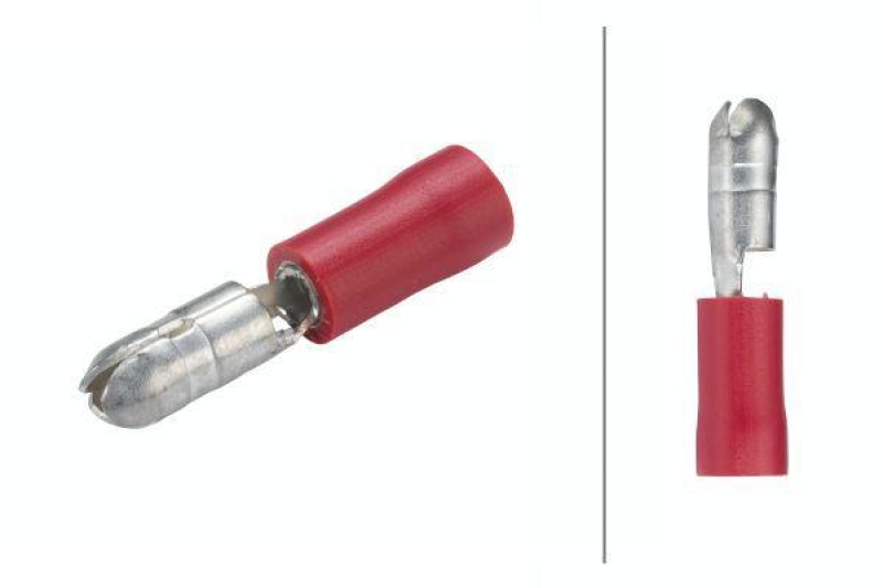 HELLA 8KW 044 040-003 Leitungsverbinder A 61 rot, Rundstecker, &Oslash; 4 mm