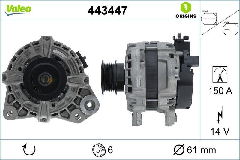 VALEO 443447 Generator Neu - ORIGINS