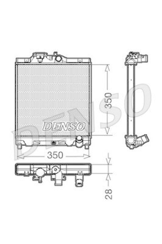 DENSO DRM40004 K&uuml;hler HONDA CIVIC VI Hatchback (EJ, EK) 1.4 i (EJ9) (1995 - 2001)
