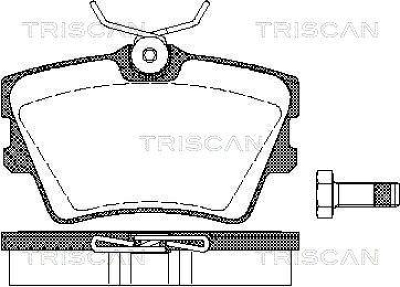 TRISCAN 8110 29014 Bremsbelag Hinten f&uuml;r Vw Transporter