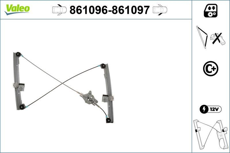 VALEO 861097 Fensterheber nur mit Komfort FR