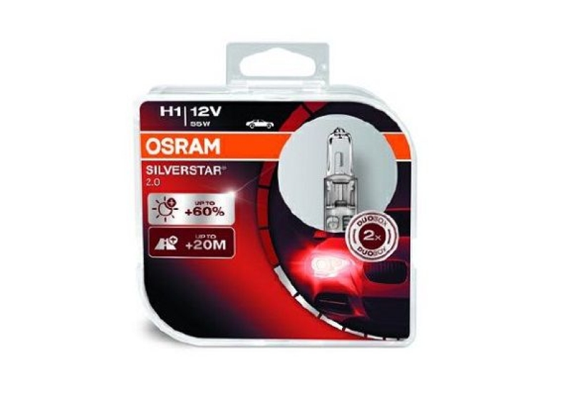 OSRAM 64150SV2-HCB Glühbirnen H1 SILVERSTAR 2.0 12V 55W
