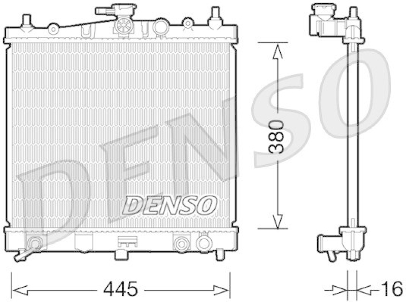 DENSO DRM46036 K&uuml;hler NISSAN MICRA III (K12) 1.2 16V (2003 - 2010)