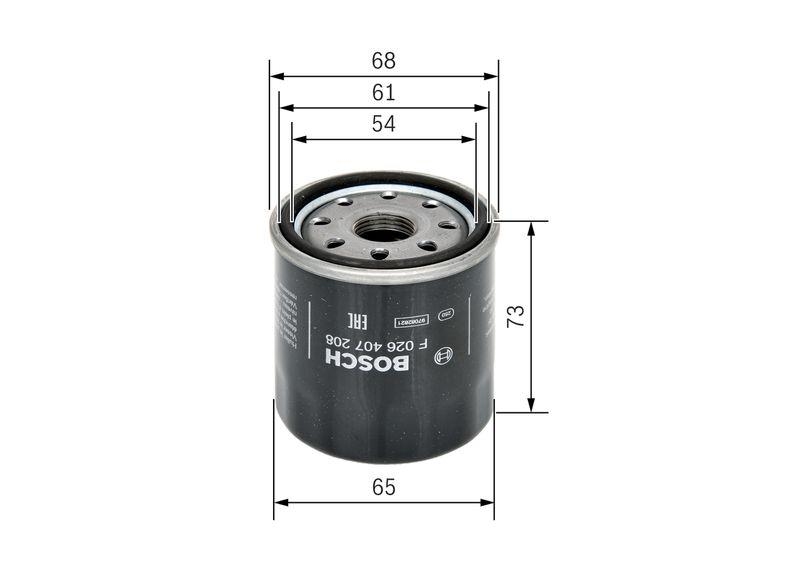 BOSCH F 026 407 208 Ölfilter P7208 Ø 652mm Höhe 73mm