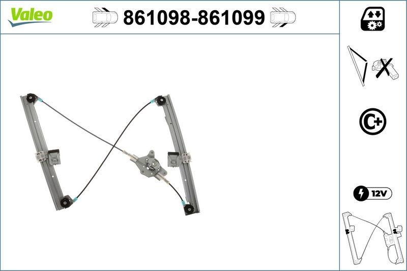 VALEO 861099 Fensterheber nur mit Komfort FR