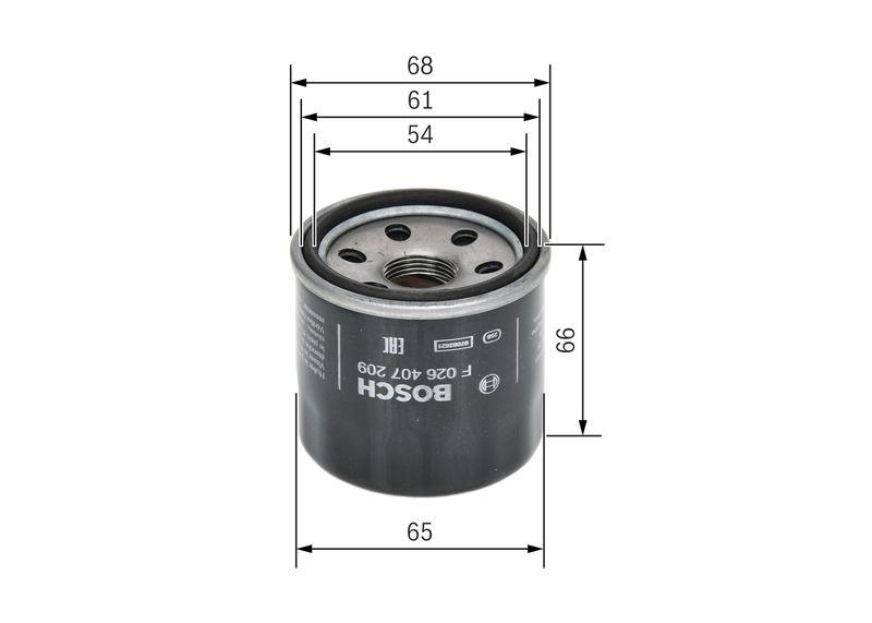 BOSCH F 026 407 209 Ölfilter P7209 Ø 652mm Höhe 66mm