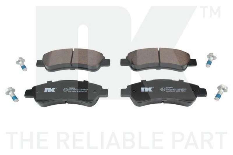 NK 221960 Bremsbelagsatz, Scheibenbremse für CITROEN, FIAT, PEUGEOT