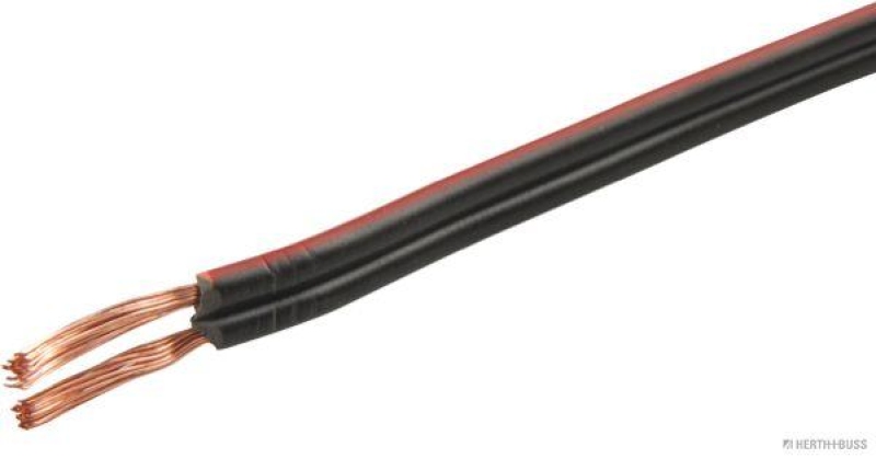 HERTH+BUSS 51275025005 Elektroleitung XYFAZ 2 x 0,75 mm², schwarz/rot, PVC