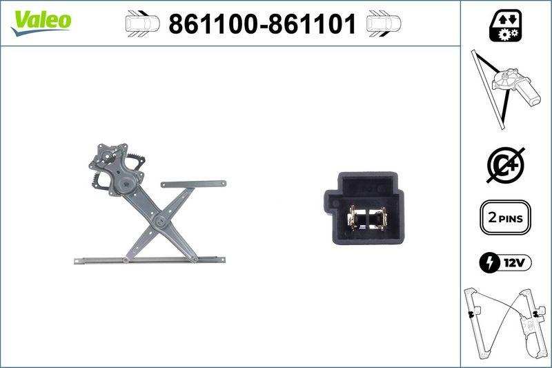 VALEO 861100 Fensterheber ohne Komfortfunktion FL