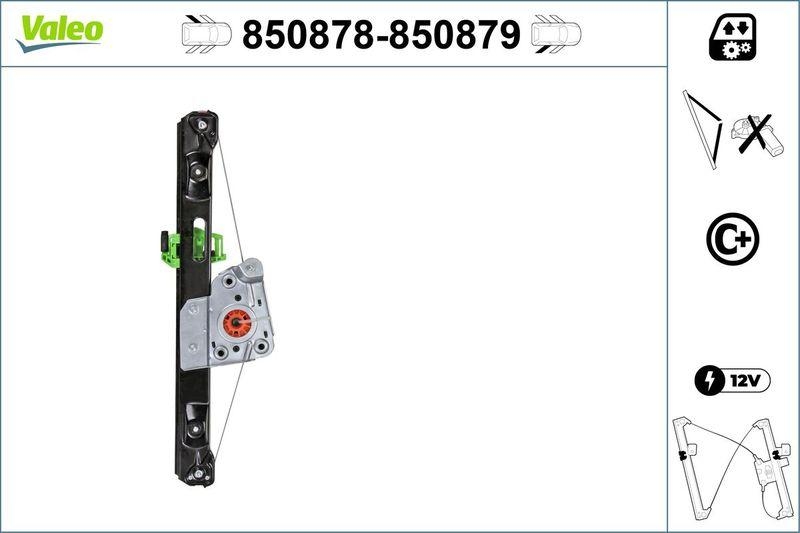 VALEO 850878 Fensterheber (o. Motor) hinten links BMW 1