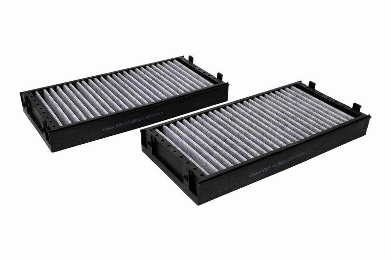 VEMO V20-31-5003 Filtersatz, Innenraumluft 300x144x34 mm, Kunststoffrahmen für BMW