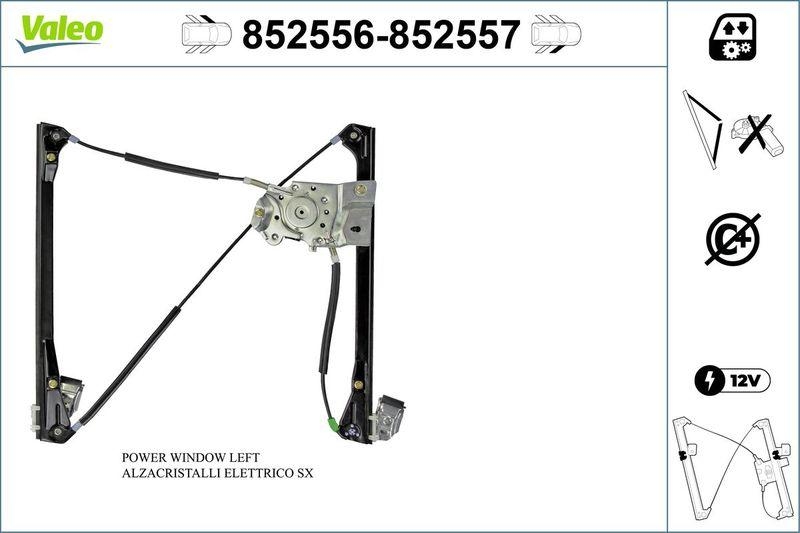 VALEO 852556 Fensterheber Vorne/Links VOLKSWAGEN