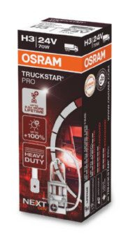 OSRAM 64156TSP Glühbirne H3 TRUCKSTAR® PRO (Next Gen) 24V 70W