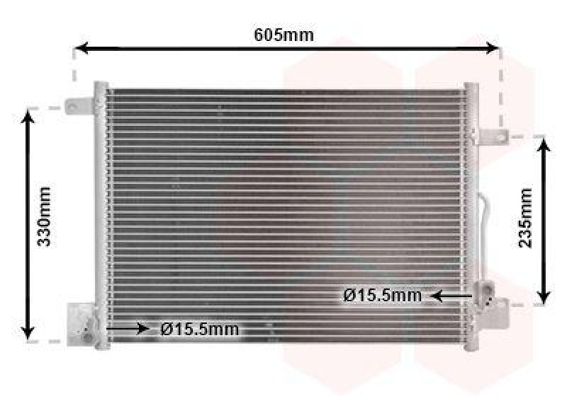 VAN WEZEL 73005071 Kondensator ohne Trockner