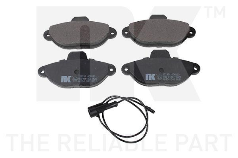 NK 222334 Bremsbelagsatz, Scheibenbremse f&uuml;r FIAT, FORD, LANCIA