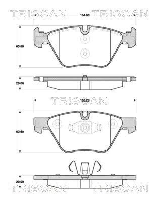 TRISCAN 8110 11029 Bremsbelag Vorne f&uuml;r Bmw 1-Serie