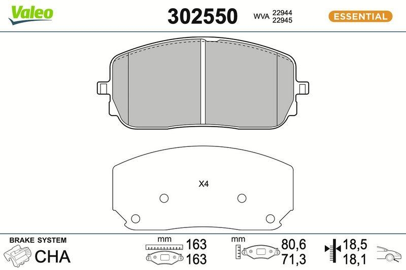 VALEO 302550 SBB-Satz FIRST