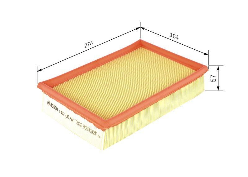 Bosch 1 457 433 264 Luftfiltereinsatz S3264