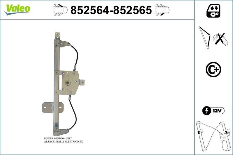 VALEO 852564 Fensterheber Komfortfunktion Vorne/L.