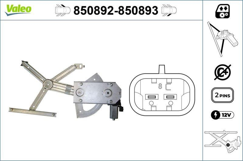 VALEO 850892 Fensterheber vorne links MERCEDES BENZ ML