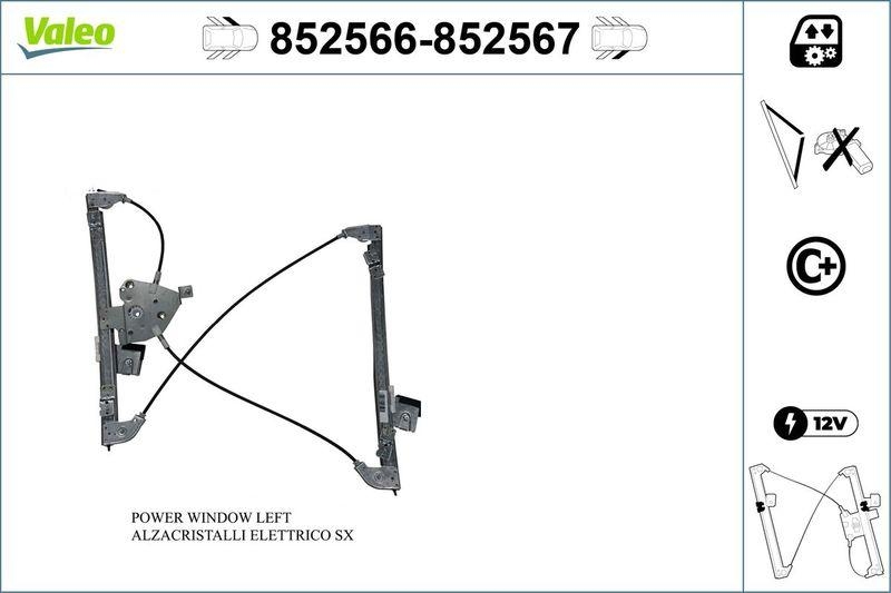 VALEO 852566 Fensterheber Komfortfunktion Vorne/Links