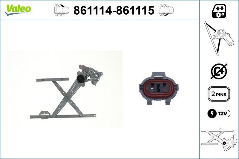 VALEO 861115 Fensterhebersystem ohneKomfort FR