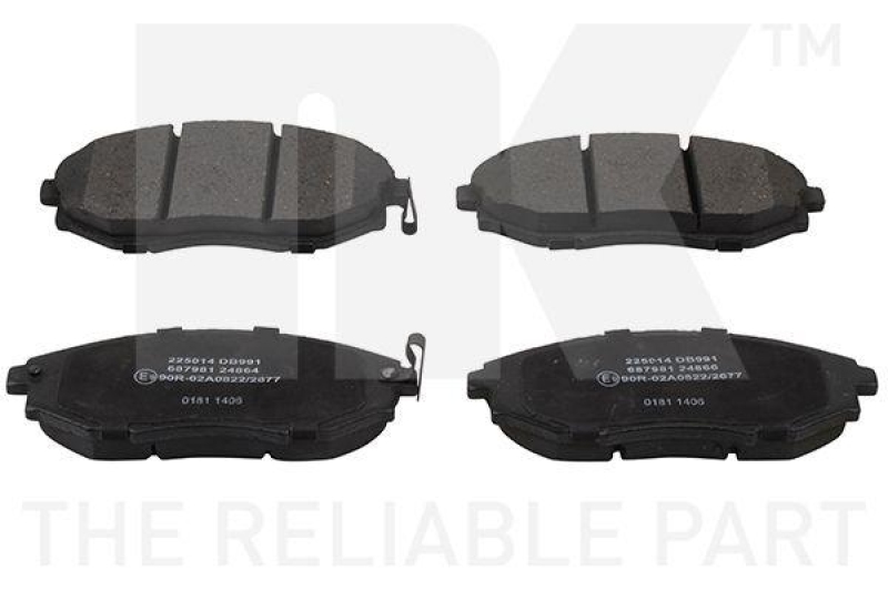 NK 225014 Bremsbelagsatz, Scheibenbremse f&uuml;r CHEVROLET, DAEWOO