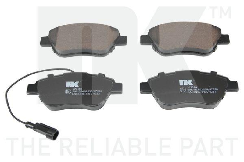 NK 222380 Bremsbelagsatz, Scheibenbremse f&uuml;r ALFA, CITR, FIAT, LANCIA, PEUG